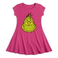 thumbnail image 1 of Dr. Seuss The Grinch - Christmas - Grinch Smiles - Toddler & Youth Girls Fit & Flare Dress, 1 of 3