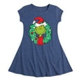thumbnail image 1 of Dr. Seuss The Grinch - Christmas - Grinch Wreath - Toddler & Youth Girls Fit & Flare Dress, 1 of 3