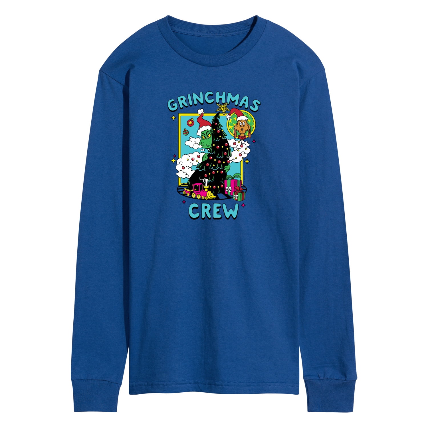 Dr. Seuss The Grinch Christmas Grinchmas Crew Men's Long Sleeve T