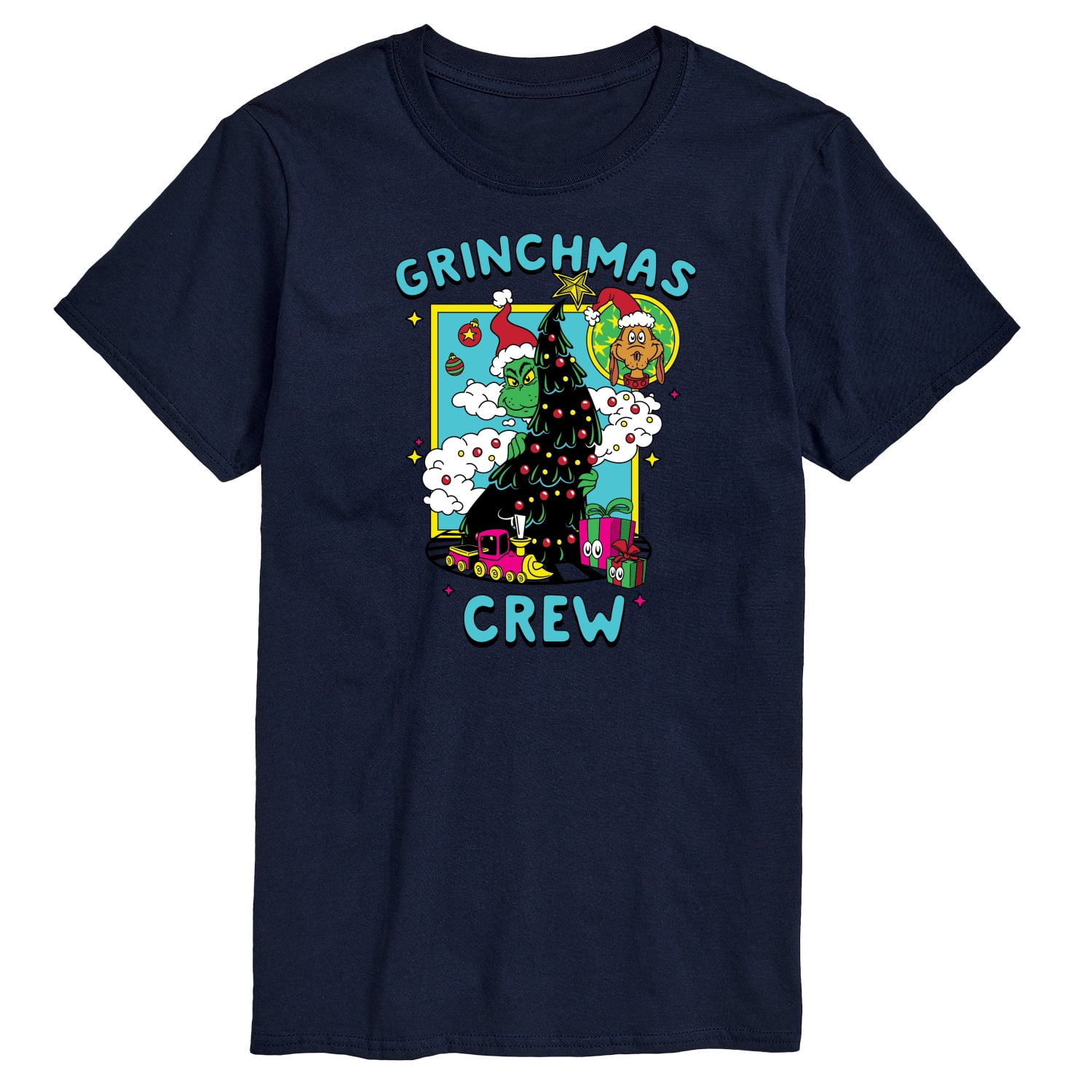 Dr. Seuss The Grinch Christmas Grinchmas Crew Men's Short Sleeve