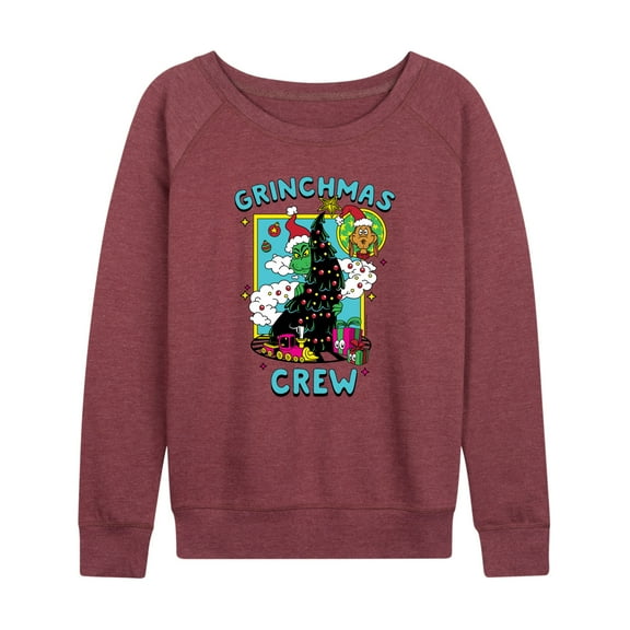 Dr. Seuss The Grinch - Christmas - Grinchmas Crew - Women's Lightweight French Terry Long Sleeve Shirt