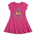 thumbnail image 1 of Dr. Seuss The Grinch - Christmas - Grinchy Face - Toddler & Youth Girls Fit & Flare Dress, 1 of 3