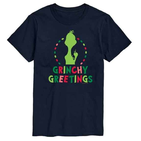 Dr. Seuss The Grinch - Christmas - Grinchy Greetings - Men's Short Sleeve Graphic T-Shirt