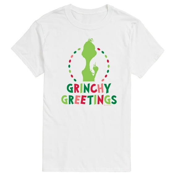 Dr. Seuss The Grinch - Christmas - Grinchy Greetings - Men's Short Sleeve Graphic T-Shirt