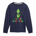 thumbnail image 1 of Dr. Seuss The Grinch - Christmas - Grinchy Greetings - Toddler & Youth Long Sleeve Graphic T-Shirt, 1 of 4