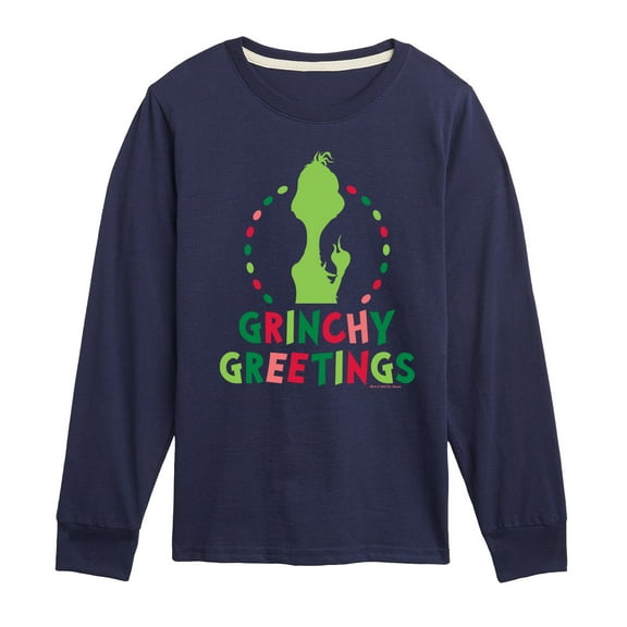 Dr. Seuss The Grinch - Christmas - Grinchy Greetings - Toddler & Youth Long Sleeve Graphic T-Shirt