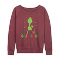 thumbnail image 1 of Dr. Seuss The Grinch - Christmas - Grinchy Greetings - Women's Lightweight French Terry Long Sleeve Shirt, 1 of 4