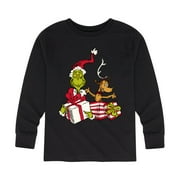 DR. SEUSS' THE GRINCH Dr. Seuss The Grinch - Christmas - Happy Grinch & Max - Toddler & Youth Long Sleeve Graphic T-Shirt
