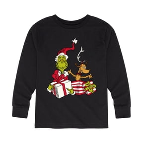 The Grinch - The Grinch with Max Christmas Presents Long Sleeve Graphic T-Shirt