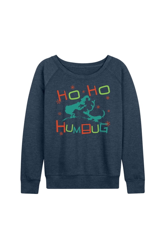 Dr. Seuss The Grinch - Christmas - Ho Ho Humbug - Women's Lightweight French Terry Long Sleeve Shirt