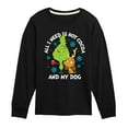 thumbnail image 1 of Dr. Seuss The Grinch - Christmas - Hot Cocoa & My Dog - Toddler & Youth Long Sleeve Graphic T-Shirt, 1 of 4