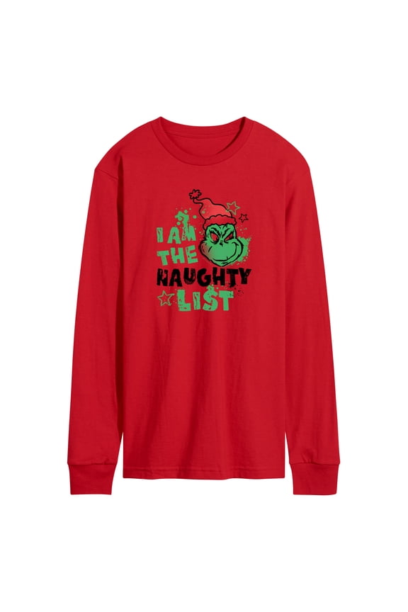 Dr. Seuss The Grinch - Christmas - I Am The Naughty List - Men's Long Sleeve T-Shirt