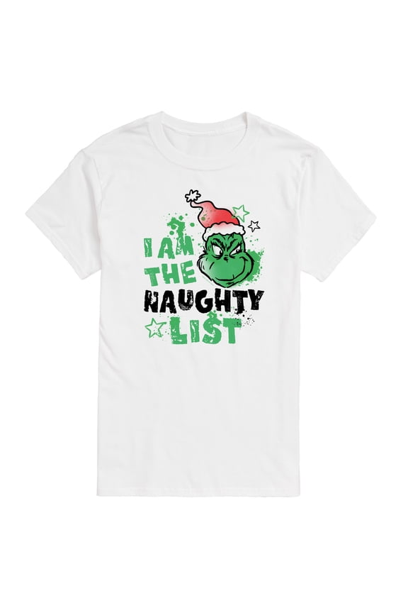 Dr. Seuss The Grinch - Christmas - I Am The Naughty List - Men's Short Sleeve Graphic T-Shirt