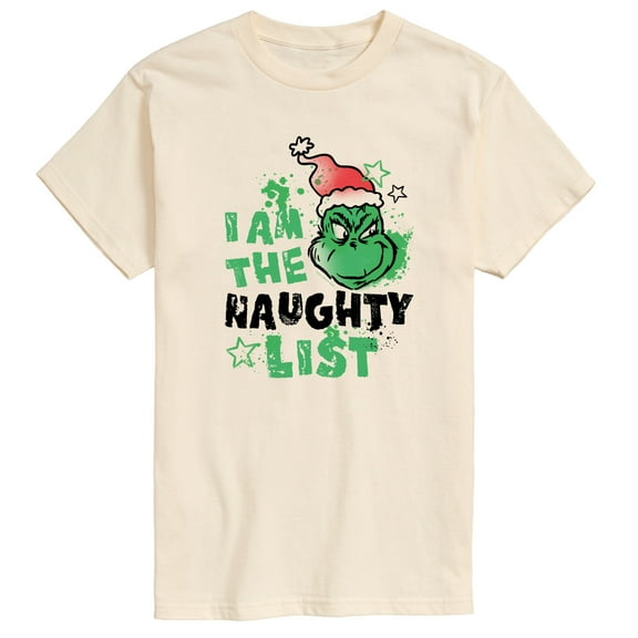 Dr. Seuss The Grinch - Christmas - I Am The Naughty List - Men's Short Sleeve Graphic T-Shirt