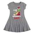 thumbnail image 1 of Dr. Seuss The Grinch - Christmas - I Am The Naughty List - Toddler & Youth Girls Fit & Flare Dress, 1 of 1