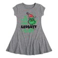 thumbnail image 1 of Dr. Seuss The Grinch - Christmas - I Am The Naughty List - Toddler & Youth Girls Fit & Flare Dress, 1 of 1