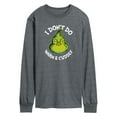 thumbnail image 1 of Dr. Seuss The Grinch - Christmas - I Don't Do Warm & Cuddly - Men's Long Sleeve T-Shirt, 1 of 4