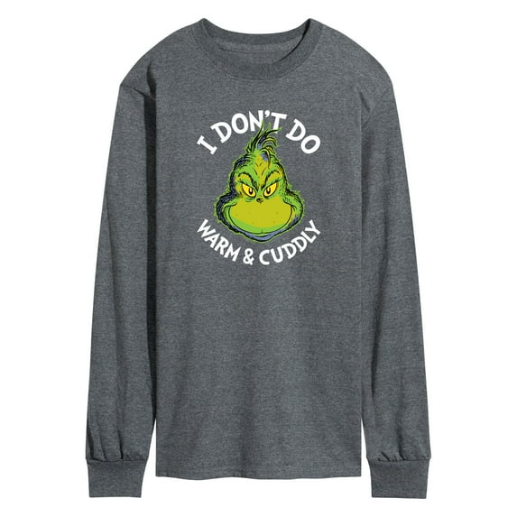 Dr. Seuss The Grinch - Christmas - I Don't Do Warm & Cuddly - Men's Long Sleeve T-Shirt