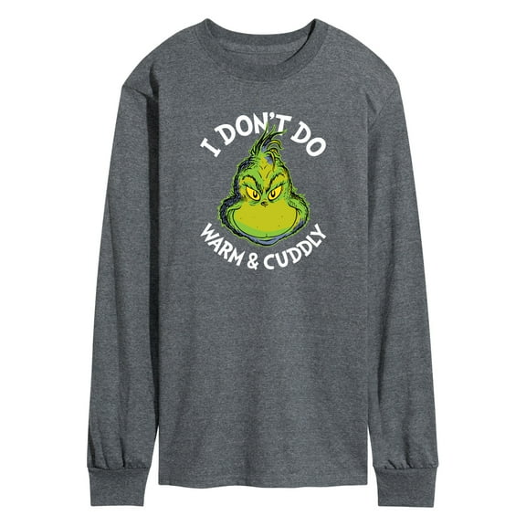 Dr. Seuss The Grinch - Christmas - I Don't Do Warm & Cuddly - Men's Long Sleeve T-Shirt
