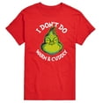 thumbnail image 1 of The Grinch - I Don't Do Warm & Cuddly - Men's Short Sleeve Graphic T-Shirt, 1 of 4