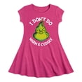 thumbnail image 1 of Dr. Seuss The Grinch - Christmas - I Don't Do Warm & Cuddly - Toddler & Youth Girls Fit & Flare Dress, 1 of 1