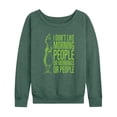 thumbnail image 1 of Dr. Seuss The Grinch - Christmas - I Don't Like Morning Or People - Women's Lightweight French Terry Long Sleeve Shirt, 1 of 4