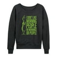 thumbnail image 1 of Dr. Seuss The Grinch - Christmas - I Don't Like Morning Or People - Women's Lightweight French Terry Long Sleeve Shirt, 1 of 4