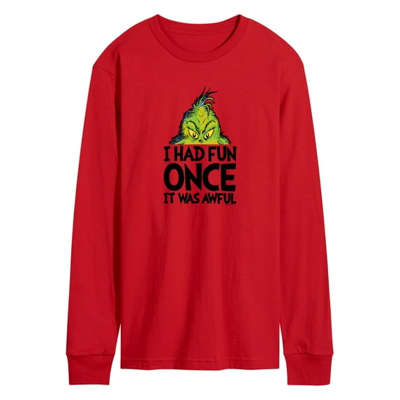 Dr. Seuss The Grinch - Christmas - I Had Fun Once It Was Awful - Men's Long Sleeve T-Shirt