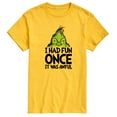 thumbnail image 1 of Dr. Seuss The Grinch - Christmas - I Had Fun Once It Was Awful - Men's Short Sleeve Graphic T-Shirt, 1 of 4