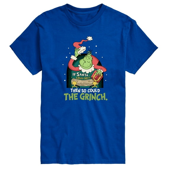 Dr. Seuss The Grinch - Christmas - If Santa Could, Grinch Can Too - Men's Short Sleeve Graphic T-Shirt