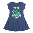 thumbnail image 1 of Dr. Seuss The Grinch - Christmas - In My Grinch Era - Toddler & Youth Girls Fit & Flare Dress, 1 of 1