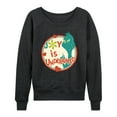 thumbnail image 1 of Dr. Seuss The Grinch - Christmas - Joy Is Underrated - Women's Lightweight French Terry Long Sleeve Shirt, 1 of 4
