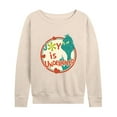 thumbnail image 1 of Dr. Seuss The Grinch - Christmas - Joy Is Underrated - Women's Lightweight French Terry Long Sleeve Shirt, 1 of 4