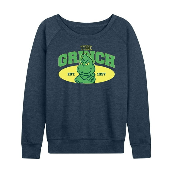 Dr. Seuss The Grinch - Christmas - Little Grinch Est. 1957 - Women's Lightweight French Terry Long Sleeve Shirt