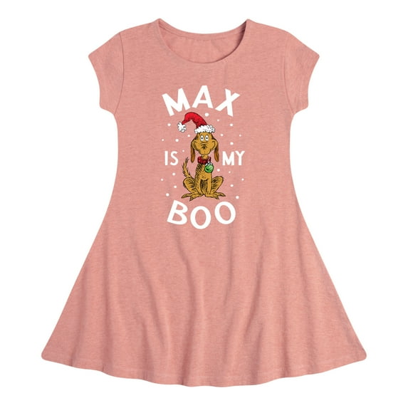 Dr. Seuss The Grinch - Christmas - Max Is My Boo - Toddler & Youth Girls Fit & Flare Dress