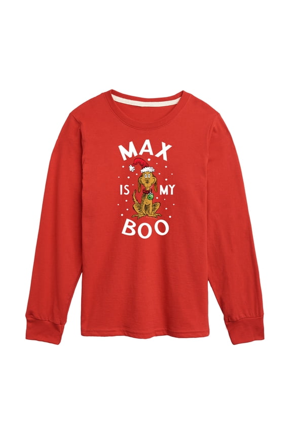 Dr. Seuss The Grinch - Christmas - Max Is My Boo - Toddler & Youth Long Sleeve Graphic T-Shirt