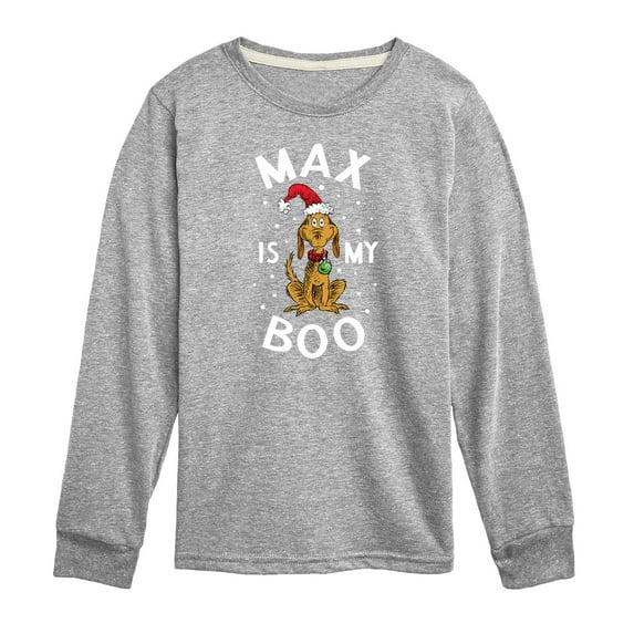 Dr. Seuss The Grinch - Christmas - Max Is My Boo - Toddler & Youth Long Sleeve Graphic T-Shirt