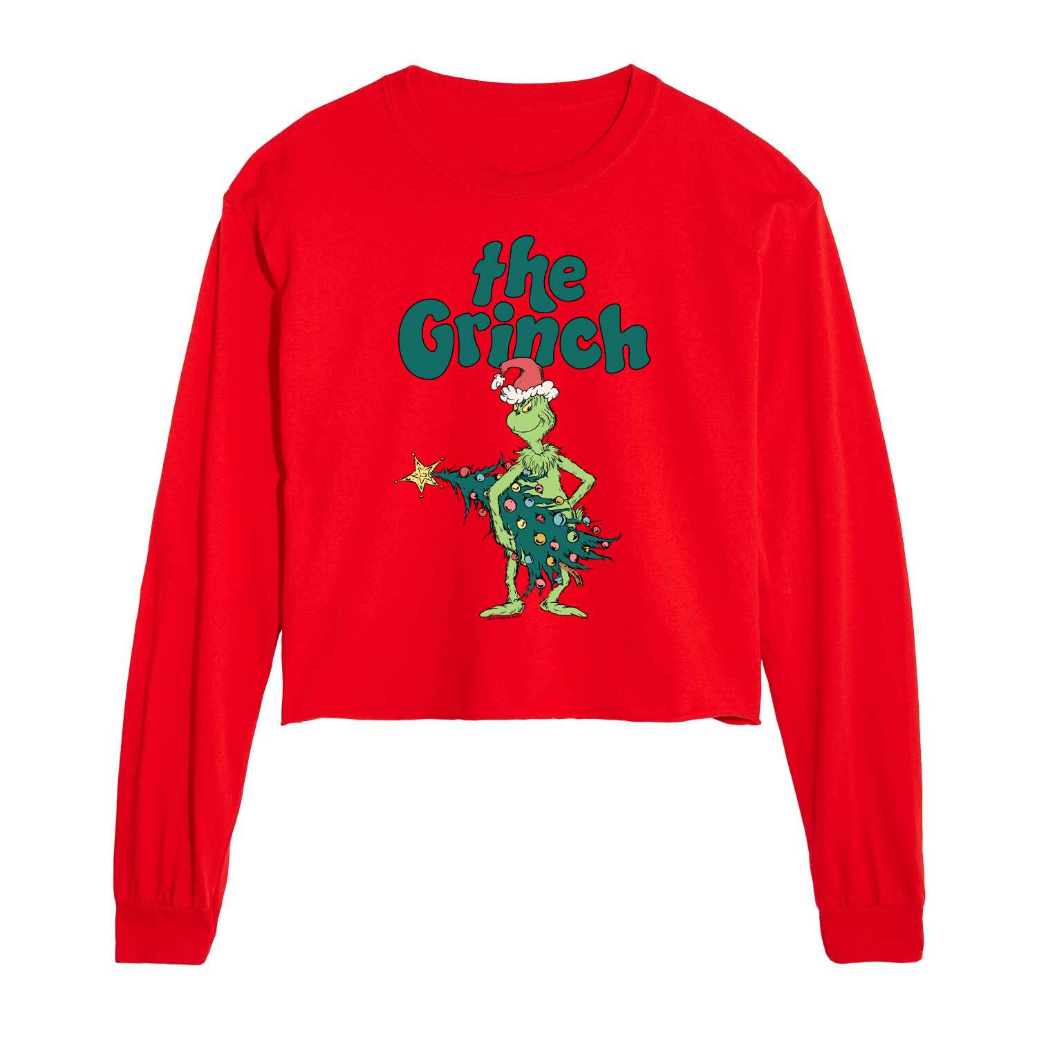 Dr. Seuss The Grinch Christmas Me & The Tree Juniors Cropped Long
