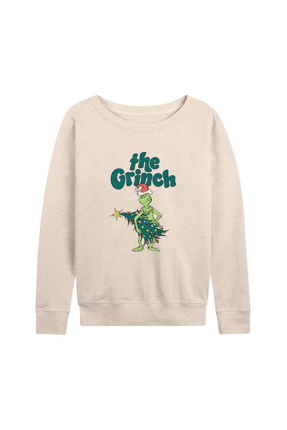 Dr. Seuss The Grinch - Christmas - Me & The Tree - Women's Lightweight French Terry Long Sleeve Shirt