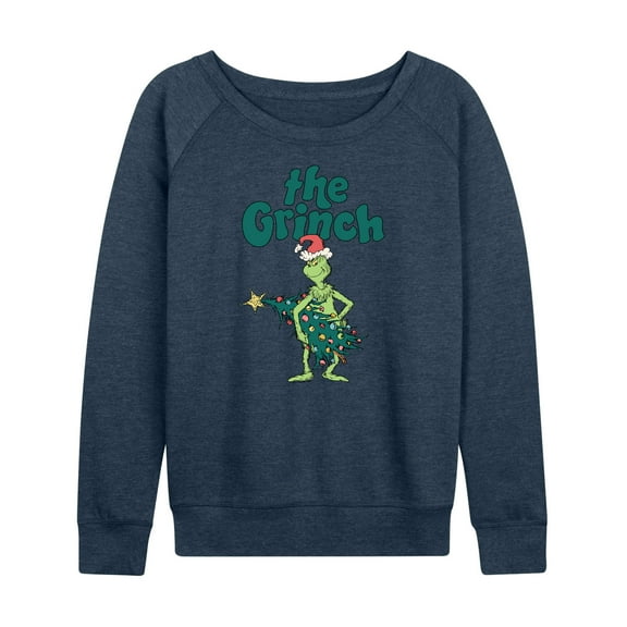 Dr. Seuss The Grinch - Christmas - Me & The Tree - Women's Lightweight French Terry Long Sleeve Shirt