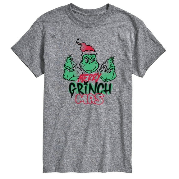 Dr. Seuss The Grinch - Christmas - Merry Grinch Mas Spray Paint - Men's Short Sleeve Graphic T-Shirt
