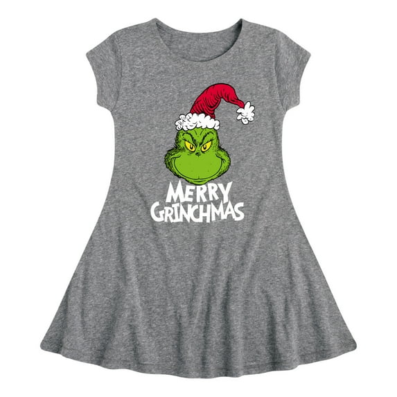 Dr. Seuss The Grinch - Christmas - Merry Grinchmas - Toddler & Youth Girls Fit & Flare Dress