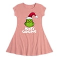 thumbnail image 1 of Dr. Seuss The Grinch - Christmas - Merry Grinchmas - Toddler & Youth Girls Fit & Flare Dress, 1 of 1