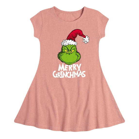 Dr. Seuss The Grinch - Christmas - Merry Grinchmas - Toddler & Youth Girls Fit & Flare Dress