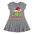 thumbnail image 1 of Dr. Seuss The Grinch - Christmas - Merry Grinchmas - Toddler & Youth Girls Fit & Flare Dress, 1 of 1