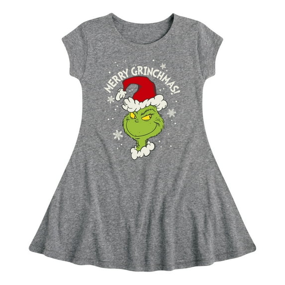 Dr. Seuss The Grinch - Christmas - Merry Grinchmas - Toddler & Youth Girls Fit & Flare Dress