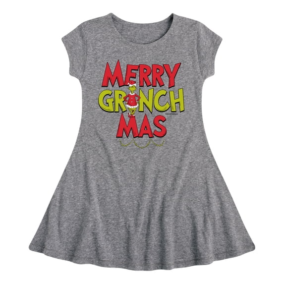 Dr. Seuss The Grinch - Christmas - Merry Grinchmas - Toddler & Youth Girls Fit & Flare Dress