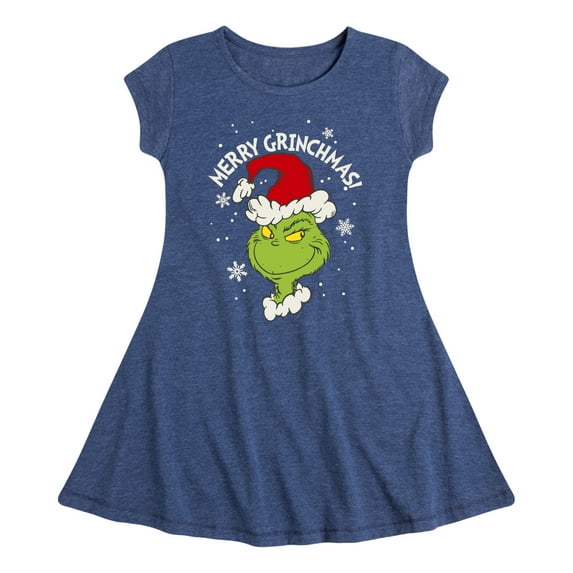 Dr. Seuss The Grinch - Christmas - Merry Grinchmas - Toddler & Youth Girls Fit & Flare Dress