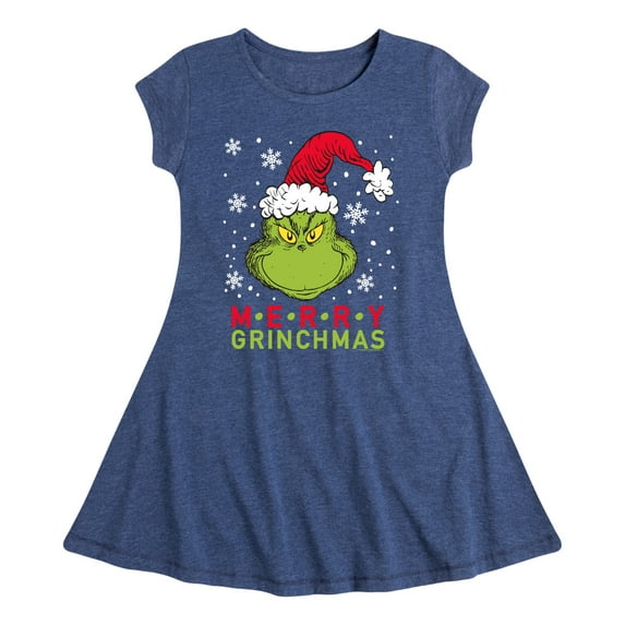 Dr. Seuss The Grinch - Christmas - Merry Grinchmas - Toddler & Youth Girls Fit & Flare Dress