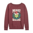 thumbnail image 1 of Dr. Seuss The Grinch - Christmas - Merry Grinchmas - Women's Lightweight French Terry Long Sleeve Shirt, 1 of 4